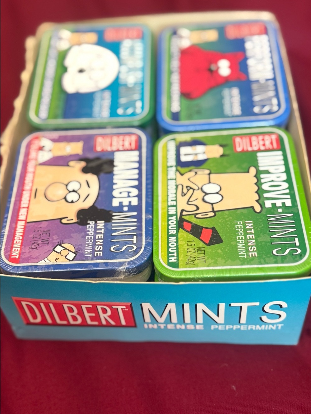 Dilbert Perform/Improve/Accomplish/Manage Mints - Assorted Color Tins - Picture 3 of 5